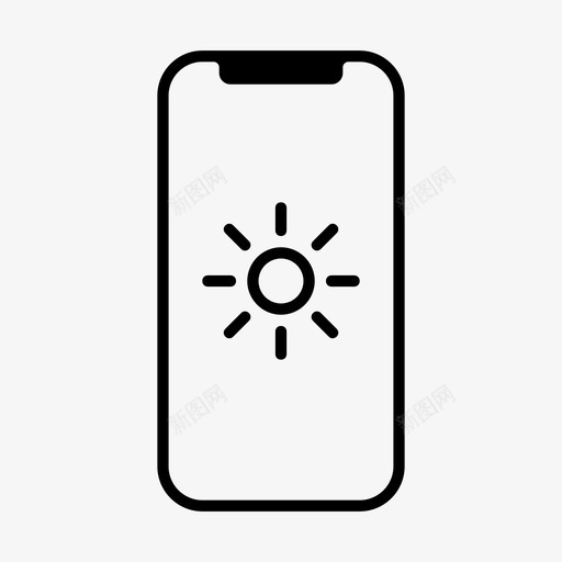 阳光亮度iphone图标svg_新图网 https://ixintu.com iphone 亮度 天气预报 晴天 苹果 阳光