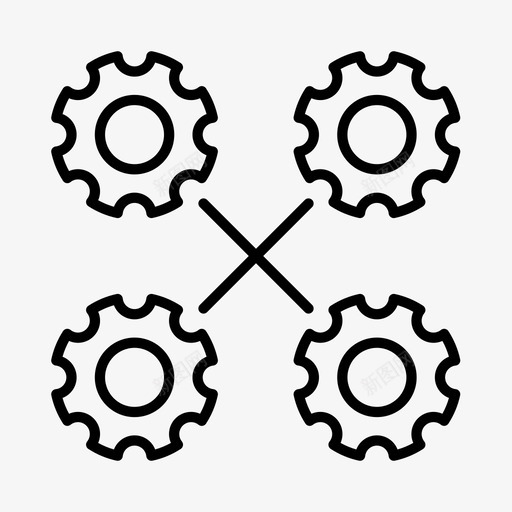 cog数字互联网图标svg_新图网 https://ixintu.com cog 互联网 信号 技术 数字 网络