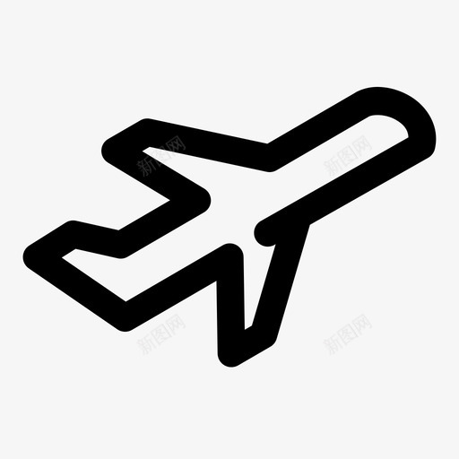 飞机机场航班图标svg_新图网 https://ixintu.com 强大 旅行 机场 航班 运输 飞机