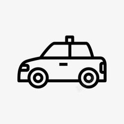 警察出租车矢量出租车汽车警察图标高清图片