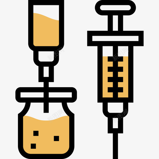 疫苗药房21黄影图标svg_新图网 https://ixintu.com 疫苗 药房 黄影