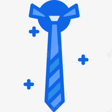 领带时尚5蓝色图标图标