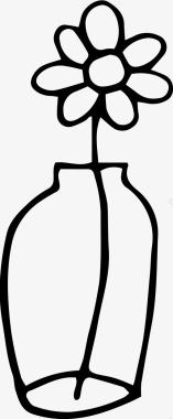 手绘花瓶花瓶素描图标图标