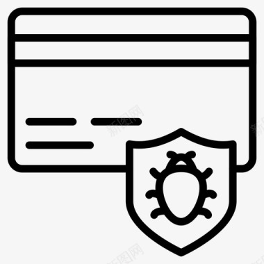 防虫信用卡安全图标图标
