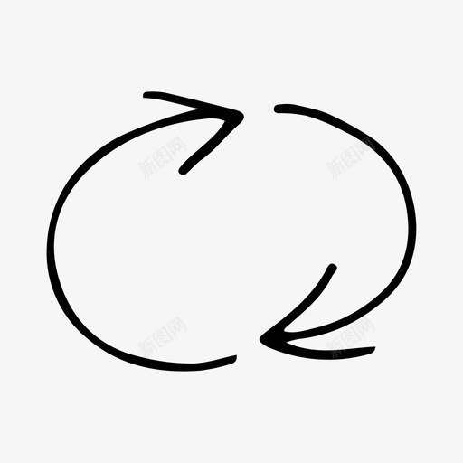 圆形箭头方向路径图标svg_新图网 https://ixintu.com 圆形 指针 方向 符号 箭头 路径