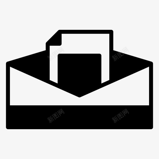 电子邮件纸张阅读图标svg_新图网 https://ixintu.com 办公室 工作 文具 电子邮件 纸张 阅读