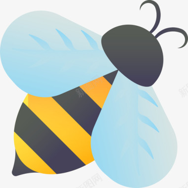 蜜蜂秋天45颜色图标图标