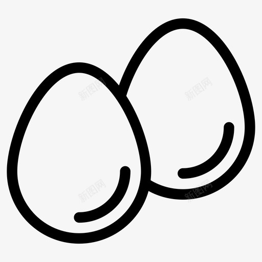 鸡蛋煮蛋乳制品图标svg_新图网 https://ixintu.com 乳制品 农业 图标 有机 煮蛋 线图 食品 鸡蛋
