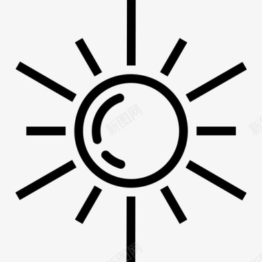 太阳天气151线性图标图标