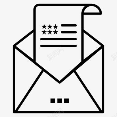 普通信件电子邮件问候语图标图标