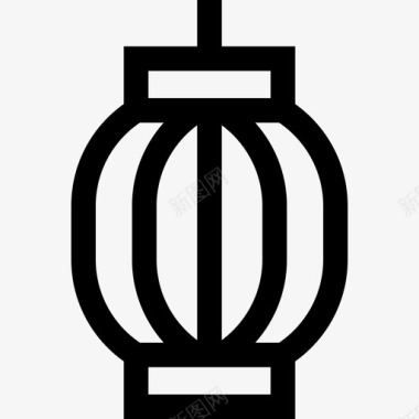 灯笼日本37直线型图标图标