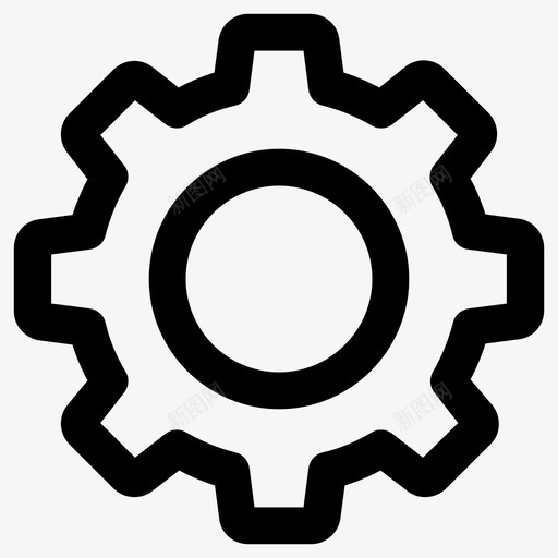 齿轮配置首选项图标svg_新图网 https://ixintu.com 设置 配置 首选项 齿轮