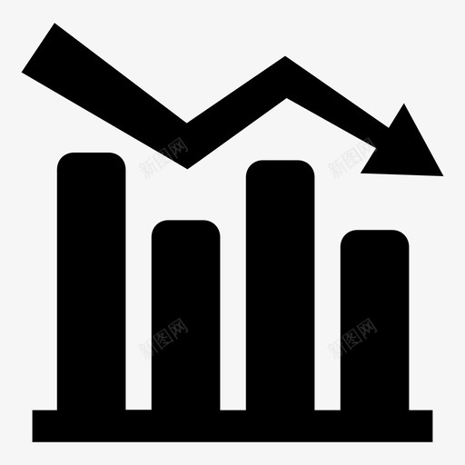 损失减少下降图标svg_新图网 https://ixintu.com 下降 减少 失败 损失 货币 金融