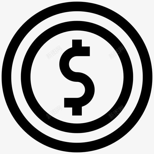 硬币商业管理图标svg_新图网 https://ixintu.com 企业管理 商业 大纲 支付 硬币 管理 货币