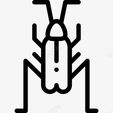 蟋蟀昆虫11线状图标图标