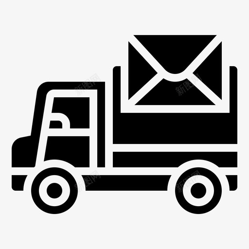 递送信件服务图标svg_新图网 https://ixintu.com 信件 服务 车辆 运输 递送 邮资标志