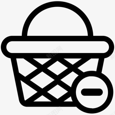 移除购物篮购物电子商务购物图标图标