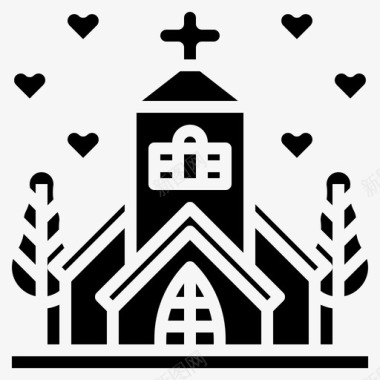 教堂天主教基督教图标图标