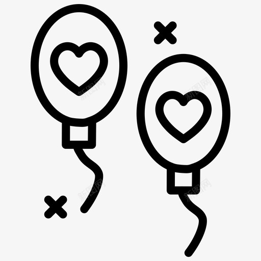 气球庆祝装饰图标svg_新图网 https://ixintu.com 2行 婚礼 庆祝 心形 情人节 气球 派对 装饰