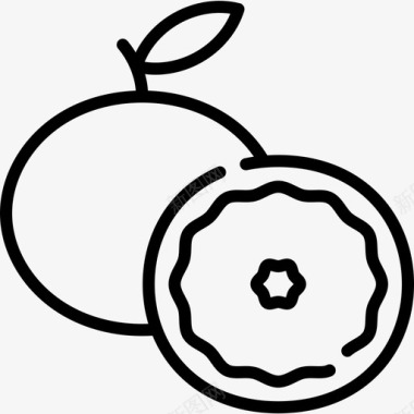 水果和蔬菜葡萄柚图标图标