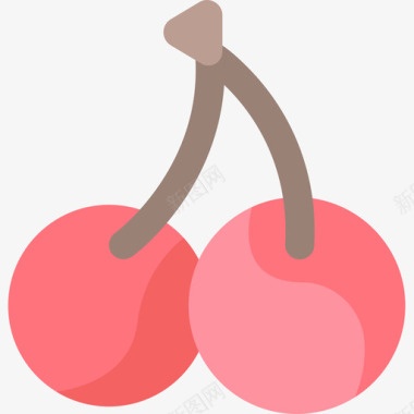 Cherries视频游戏接口2扁平图标图标