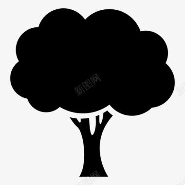 树森林花园图标图标
