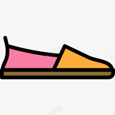 Loafer时尚4线性颜色图标图标