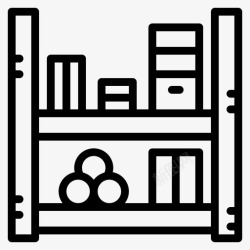 网页网格线型图标10书柜10号发廊直线型图标高清图片