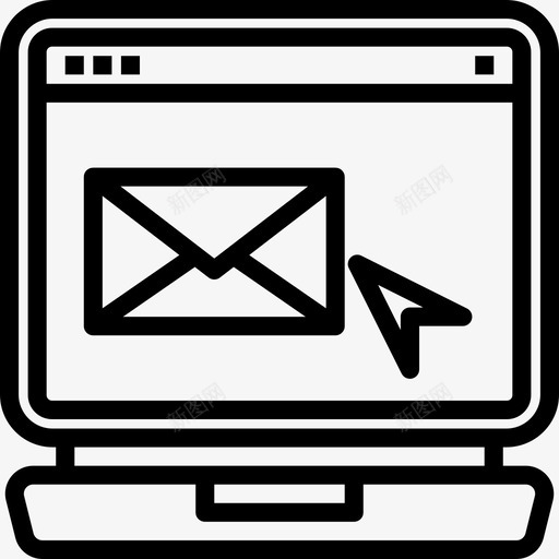 电子邮件笔记本电脑浏览器线性图标svg_新图网 https://ixintu.com 浏览器 电子邮件 电脑 笔记本 线性