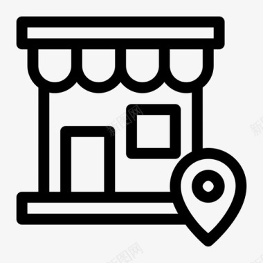商店商业位置图标图标