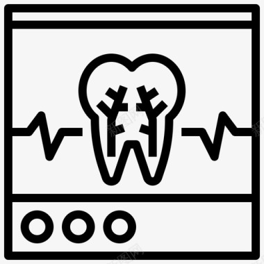 X光牙科牙科护理图标图标