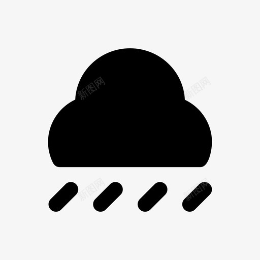 雨天多云天气降雨图标svg_新图网 https://ixintu.com 图标 多云 天气 实心 景观 暴雨 设备 降雨 雨天