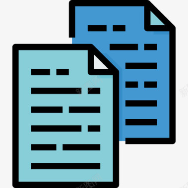 复制文件和文件夹16线性颜色图标图标