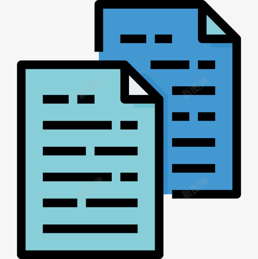 复制文件和文件夹16线性颜色图标svg_新图网 https://ixintu.com 复制 文件 文件夹 线性 颜色