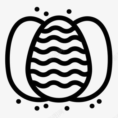 复活节彩蛋大自然兔子图标图标
