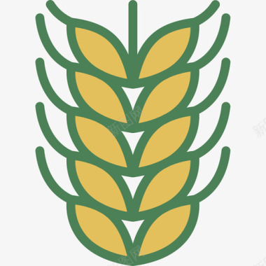 大麦植物3扁平图标图标
