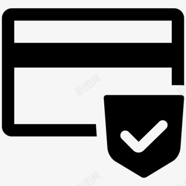 安全银行信用卡受保护的图标图标