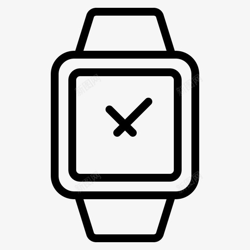 智能手表商务时间图标svg_新图网 https://ixintu.com 商务 手表 时钟 时间 智能