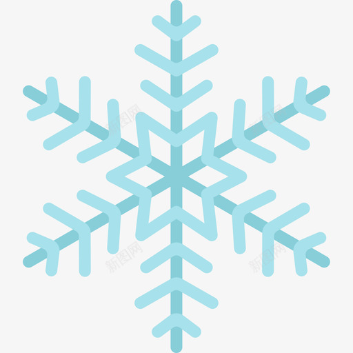 雪花圣诞190平坦图标svg_新图网 https://ixintu.com 圣诞 平坦 雪花