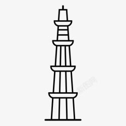 图特库图特尖塔古塔古建筑图标高清图片
