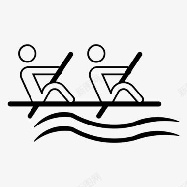 划船独木舟奥运会图标图标