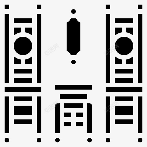 家具中式椅子装饰图标svg_新图网 https://ixintu.com 中式传统实木风格 家具中式 椅子 装饰