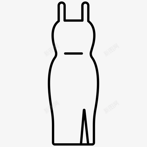 连衣裙衣服时尚图标svg_新图网 https://ixintu.com 女人 时尚 时髦 服装风格 衣服 连衣裙