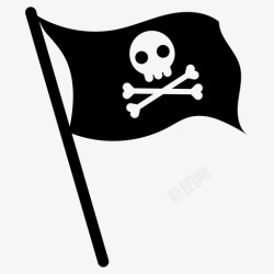 黑旗海盗旗黑旗杰克图标高清图片
