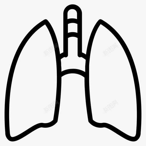 肺解剖学生物学图标svg_新图网 https://ixintu.com 医学 心脏 生物学 解剖学