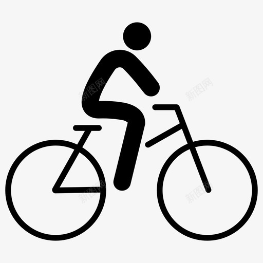 骑自行车运动训练图标svg_新图网 https://ixintu.com 交通 度假 自行车 训练 运动
