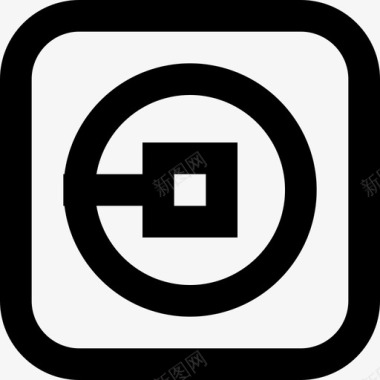 Uber社交媒体102线性图标图标