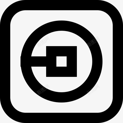 Uber社交媒体102线性图标svg_新图网 https://ixintu.com Uber 媒体 社交 线性