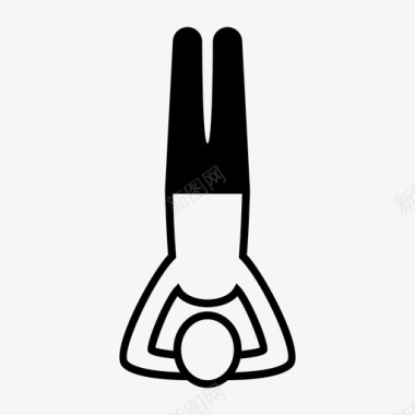 瑜伽姿势锻炼健身图标图标