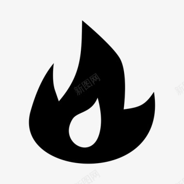 火燃烧能量图标图标